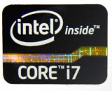 Original Intel Core i7 Inside Sticker Black 18 x 24.5mm [465]