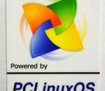 Powered by PCLinuxOS Linux Sticker 19 x 24mm [506]