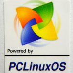 Powered by PCLinuxOS Linux Sticker 19 x 24mm [506]