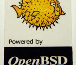 Powered by OpenBSD Sticker (Linux) 19 x 28mm [408]