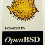 Powered by OpenBSD Sticker (Linux) 19 x 28mm [408]