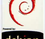 Powered by debian Sticker (Linux) 19 x 28mm [394]