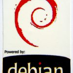 Powered by debian Sticker (Linux) 19 x 28mm [394]