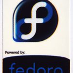 Powered by fedora Sticker (Linux) 19 x 28mm [396]