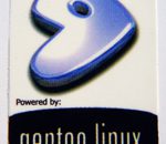 Powered by gentoo Linux Sticker 19 x 28mm [401]