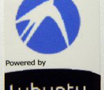 Powered by lubuntu Linux Sticker  19 x 28mm [406]