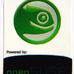 Powered by openSUSE Sticker (Linux) 19 x 28mm [397]