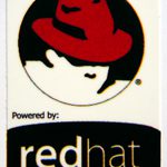 Powered by redhat Sticker (Linux) 19 x 28mm [393]