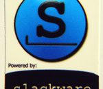 Powered by slackware Linux Sticker 19 x 28mm [398]