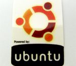 Powered by ubuntu Sticker (Linux) 19 x 28mm [390]
