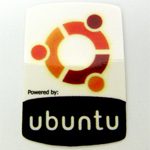 Powered by ubuntu Sticker (Linux) 19 x 28mm [390]