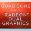 Original Quad Core and Radeon Dual Graphics Sticker 14 x 16mm [685]