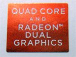 Original Quad Core and Radeon Dual Graphics Sticker 14 x 16mm [685]