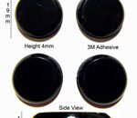 Silicone Rubber Feet 19mm(L) x 4mm(H) Self Adhesive 4pcs [RB102]