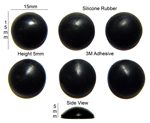 Silicone Rubber Feet 15mm(L) x 5mm(H) Self Adhesive [RB105x4000pcs]