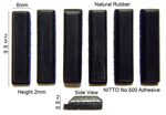 Rubber Feet 25mm(L)x 6(W) x 2mm(H) Self Adhesive 6pcs [RB106]