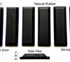 Rubber Feet Set 25mm(L) x 8mm(W) x 2mm(H) Self Adhesive 6pcs [RB109]