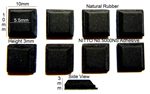 Rubber Feet 10mm(L) x 10mm(W) x 3mm(H) Self Adhesive 8pcs [RB110]
