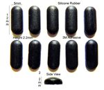 Silicone Rubber Feet 12mm(L) x 5mm(W) x 2.2mm(H) Self Adhesive 10pcs [RB111]