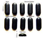 Silicone Rubber Feet 12mm(L) x 5mm(W) x 2.2mm(H) Self Adhesive 10pcs [RB111]