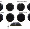 Silicone Rubber Feet 12mm(L) x 2.5mm(H) Self Adhesive 8pcs [RB118]