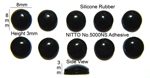 Silicone Rubber Feet 8mm(L) x 3mm(H) Self Adhesive 10pcs [RB122]