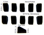 Rubber Feet 5.5mm(L) x 4.1mm(W) x 4mm(H) Self Adhesive 10pcs [RB124]