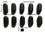 Silicone Rubber Feet 5.7mm(L) x 2.9mm(W) x 2.4mm(H) Self Adhesive 10pcs [RB125]