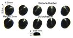 Silicone Rubber Feet 4.5mm(L) x 2mm(H) Self Adhesive 10pcs [RB127]