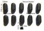 Silicone Rubber Feet 5.7mm(L) x 2.9mm(W) x 2.4mm(H) Self Adhesive 10pcs [RB129]