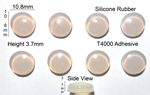 Silicone Rubber Feet 10.8mm x 3.7mm 8pcs Self Adhesive [RB12]