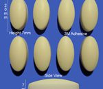 Silicone Rubber Feet 20mm(L) x 10mm(W) x 7mm(H) Self Adhesive 8pcs [RB131]