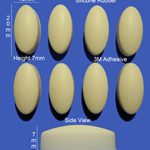 Silicone Rubber Feet 20mm(L) x 10mm(W) x 7mm(H) Self Adhesive 8pcs [RB131]