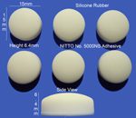 Silicone Rubber Feet 15mm(L) x 6.4mm(H) Self Adhesive 6pcs [RB132]