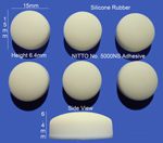 Silicone Rubber Feet 15mm(L) x 6.4mm(H) Self Adhesive 6pcs [RB132]
