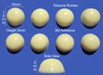 Silicone Rubber Feet 10mm(L) x 5mm(H) Self Adhesive 8pcs [RB133]