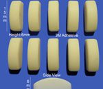 Silicone Rubber Feet 15mm(L) x 5mm(W) x 6mm(H) Self Adhesive 10pcs [RB135]