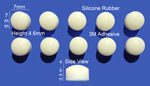 Silicone Rubber Feet 7mm(L) x 4.6mm(H) Self Adhesive 10pcs [RB137]