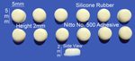 Silicone Rubber Feet 5mm(L) x 2mm(H) Self Adhesive 12pcs [RB138]