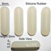 Silicone Rubber Feet 25mm(L) x 8mm(W) x 5mm(H) 4pcs Self Adhesive [RB13]