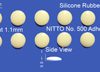 Silicone Rubber Feet Set 4.8mm(L) x 1.1mm(H) Self Adhesive 12pcs [RB141]