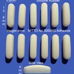 Silicone Rubber Feet 13.6mm(L) x 3.6mm(W) x 4mm(H) Self Adhesive 12pcs [RB143]