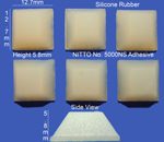 Silicone Rubber Feet 12.7mm(L) x 12.7mm(W) x 5.8mm(H) Self Adhesive 6pcs [RB146]