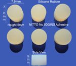 Silicone Rubber Feet Set 7.6mm(L) x 5mm(H) Self Adhesive 6pcs [RB147]