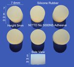 Silicone Rubber Feet Set 7.6mm(L) x 5mm(H) Self Adhesive 6pcs [RB147]