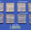 EPDM Rubber Feet Set 10mm(L) x 10mm(W) x 3mm(H) 8pcs Self Adhesive [RB148]