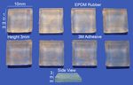 EPDM Rubber Feet Set 10mm(L) x 10mm(W) x 3mm(H) 8pcs Self Adhesive [RB148]