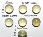 EPDM Rubber Feet 13mm x 5.5mm Self Adhesive 6pcs [RB14]