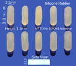 Silicone Rubber Feet 6.7mm(L) x 2.2mm(W) x 1.5mm(H) Self Adhesive 10pcs [RB151]