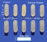 Silicone Rubber Feet 6.7mm(L) x 2.2mm(W) x 1.5mm(H) Self Adhesive 10pcs [RB151]